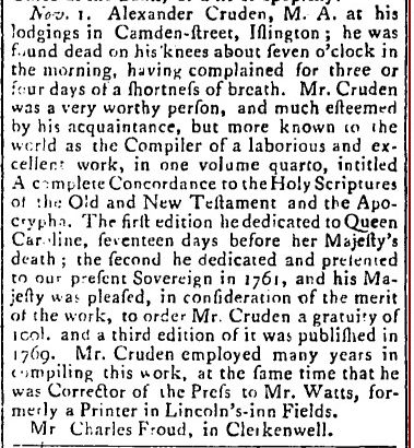 Lloyd's Evening Post, 2 November 1770