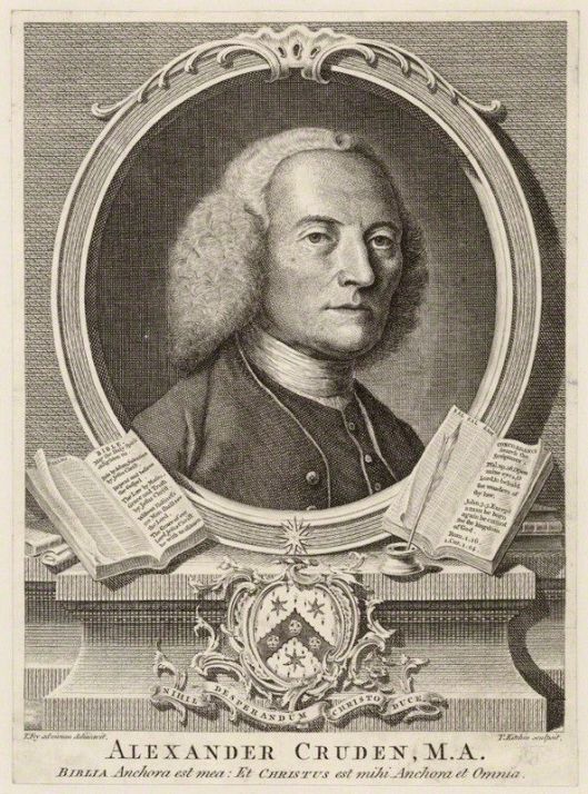 portrait used in the 3rd edition of the Concordance to the Bible 1769 (Source: National Portrait Gallery)